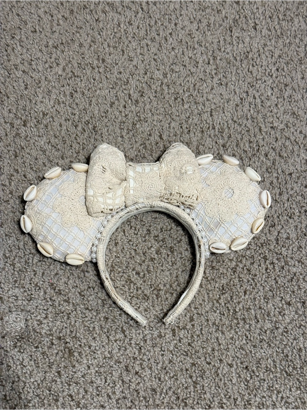 Minnie Disney Crochet Seashell Ear Headband